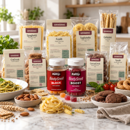 Last Call 30/10 EatHealthy con BODYsnell BLOCK, BODYsnell BOOST, Spaghetti, Fusilli, Tagliatelle, Riso Low Carb, Grissini, CraCrock, BiscoCrock, BiscoCrock Proteiche, Frollo al Cacao, Frollo Cacao Amaro e Cannella e Taralli